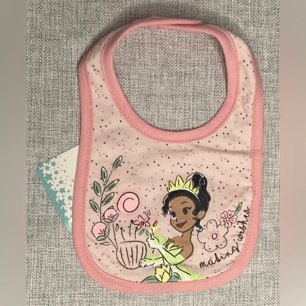 Disney The Princess and the Frog Tiana Floral Bib Set
